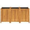 vidaXL Garden Planter with Liner 150x50x75 cm Solid Wood Acacia