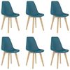 vidaXL 7 Piece Dining Set Turquoise