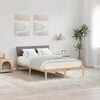 vidaXL Bed frame Brown and taupe 120 x 190 cm Solid pine wood