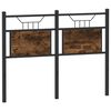 vidaXL Replace Headboard Smoked Oak 120 cm Engineered Wood and Steel