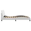 vidaXL Bed Frame without Mattress "Zadar" White 140x190 cm Faux Leather