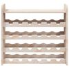 vidaXL Wine Rack with Top Board 67.5x25x60 cm Solid Wood Pine
