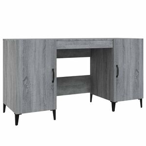 vidaXL Desk Grey Sonoma 140x50x75 cm Engineered Wood
