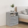 vidaXL Bed Cabinets 2 pcs Grey Sonoma 50x32x60 cm