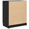 vidaXL Shoe Cabinet Black Oak 59 x 35 x 70 cm Engineered Wood