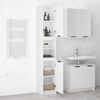 vidaXL Bathroom Cabinet High Gloss White 32x34x188.5cm Engineered Wood