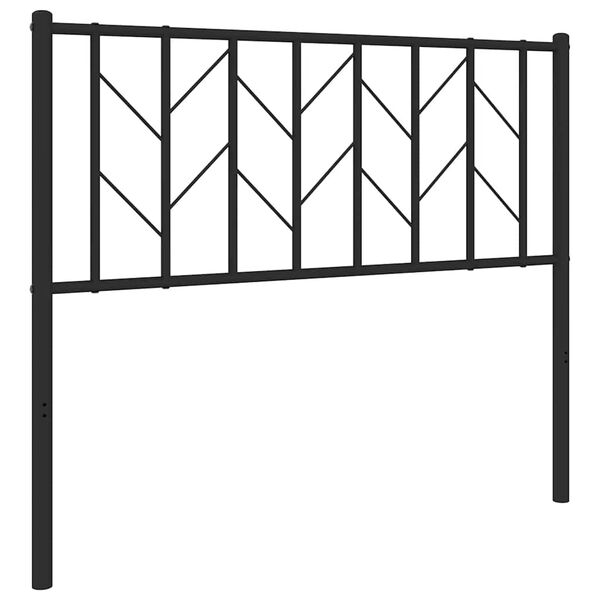 vidaXL Metal Headboard Black 100 cm