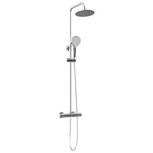 vidaXL Thermostatic Shower System Set Manual Chrome 27 x 43.5 x 83 cm