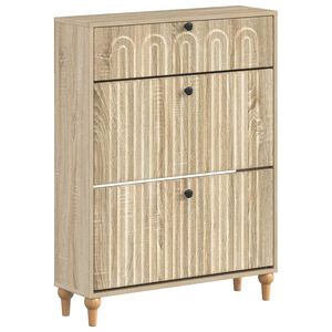 vidaXL Shoe Cabinet ALKMAAR 78 x 24 x 103 cm Engineered Wood