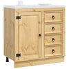 vidaXL Cabinet SKI Honey Brown 80 x 46 x 81 cm Solid Pine Wood
