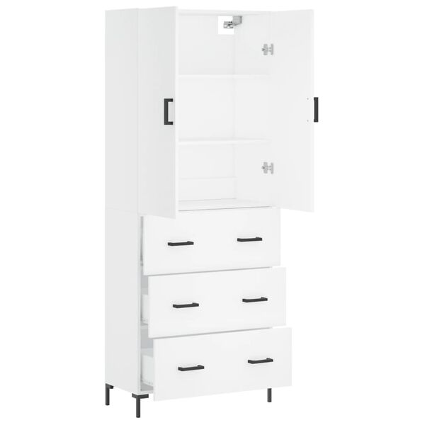 vidaXL Highboard White 69.5x34x180 cm Engineered Wood