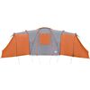 vidaXL Family Tent Dome 12-Person Grey and Orange Waterproof