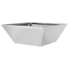 vidaXL Garden Planter Silver 40 x 40 x 15 cm Stainless Steel