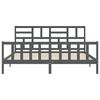 vidaXL Bed Frame without Mattress Grey 200x200 cm Solid Wood Pine
