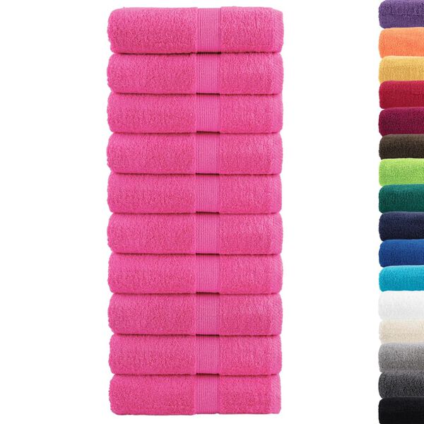 vidaXL Premium Wash Towels SOLUND 10 pcs Pink 30x30 cm 600 gsm