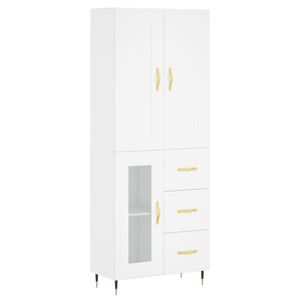 vidaXL Highboard White 69.5x34x180 cm Engineered Wood