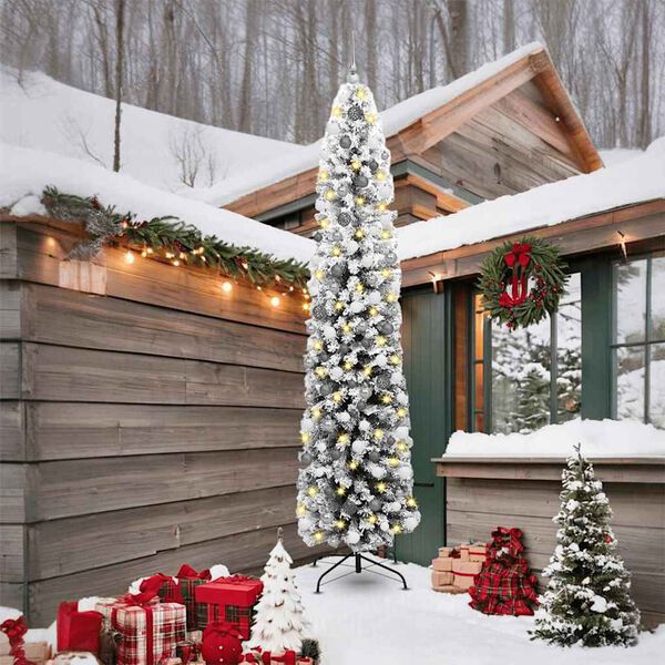 vidaXL Artificial Christmas Tree with 300 LEDs with Stand Green 240 cm