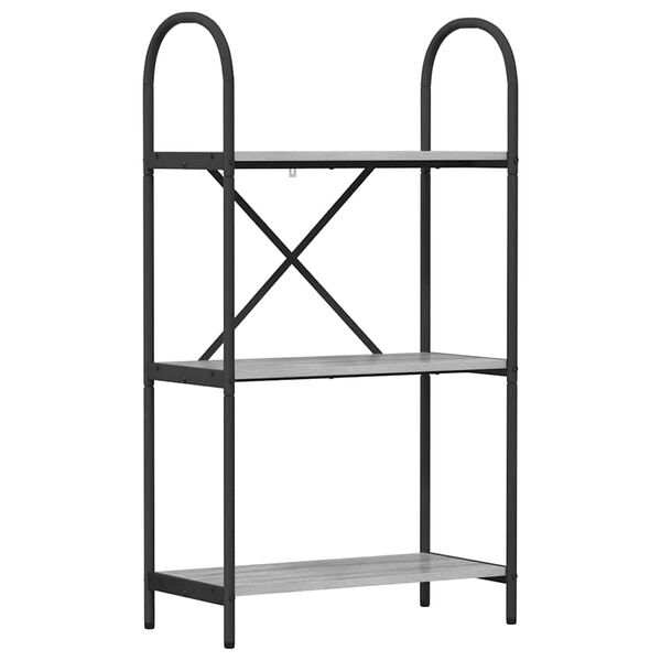 vidaXL Bookshelf Grey Sonoma 60 x 30 x 109 cm Engineered wood