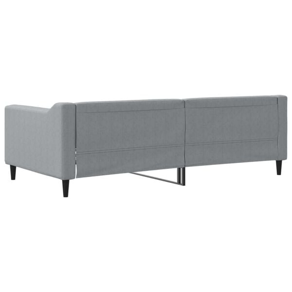 vidaXL Day Bed without Mattress Light Grey 90x190 cm Single Fabric