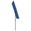 vidaXL Garden Parasol with Aluminium Pole 180x110 cm Azure Blue