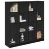 vidaXL Highboard 2 pcs Black Oak 68 x 37 x 142 cm Engineered Wood