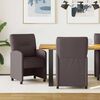 vidaXL Dining Chairs with Wheels 2 pcs Dark brown 57 x 67 x 95 cm