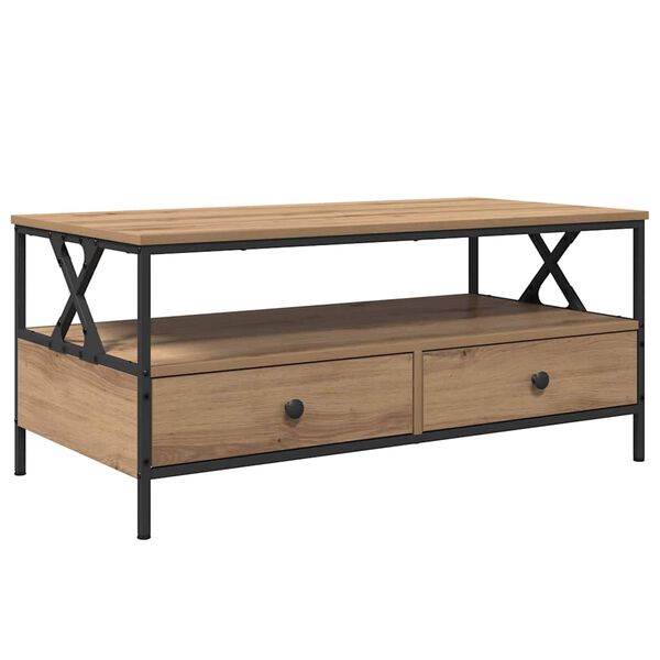 vidaXL Coffee Table Artisan oak 100 x 51 x 45 cm Engineered wood