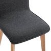 vidaXL Dining Chairs 4 pcs Grey Fabric and Solid Oak Wood