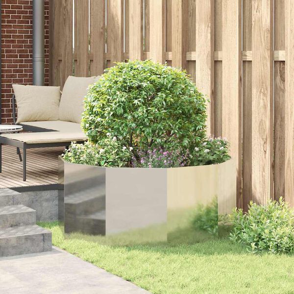vidaXL Planter Silver 120 x 120 x 50 cm Galvanised Steel