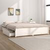 vidaXL Bed Frame without Mattress with Drawers White Small Double