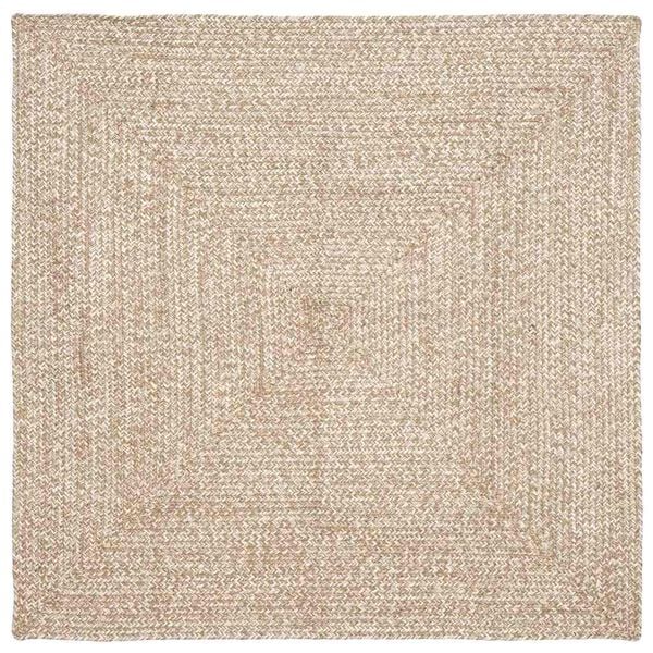 vidaXL Area Rugs Square Natural and White 160 x 160 cm Jute