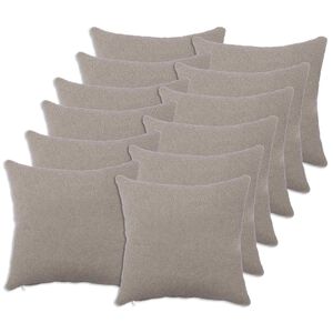vidaXL Cushion Cover 12 pcs HEERLEN Light Grey 40 x 40 cm Boucl&eacute;