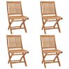 vidaXL Folding Garden Chairs 4 pcs Solid Teak Wood