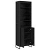 vidaXL Tall Cabinets 2 pcs Black Oak 60 x 36 x 200 cm Engineered Wood