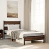 vidaXL Bed Frame without Mattress Brown Oak 100x190 cm Engineered Wood