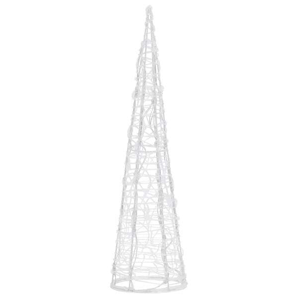 vidaXL Acrylic Decorative Pyramid LED Light Cone Blue 60 cm