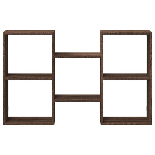 vidaXL Wall Shelf Brown Oak 96x18x60 cm Engineered Wood