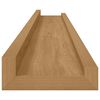 vidaXL Wall Shelf with Shelf 2 pcs Brown 80 x 9 x 3 cm Engineered Wood