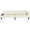 vidaXL Corner Bed Frame with Headboard Cream 90 cm x 190 cm Velvet