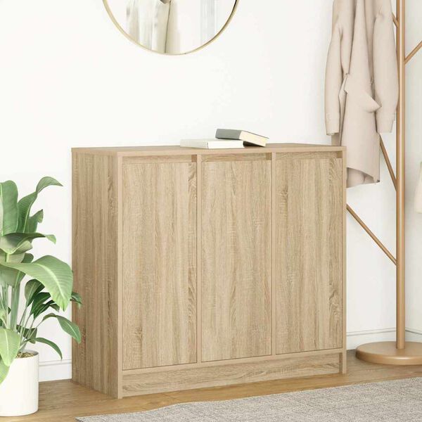 vidaXL Sideboard Sonoma Oak 85x34x76 cm Engineered Wood