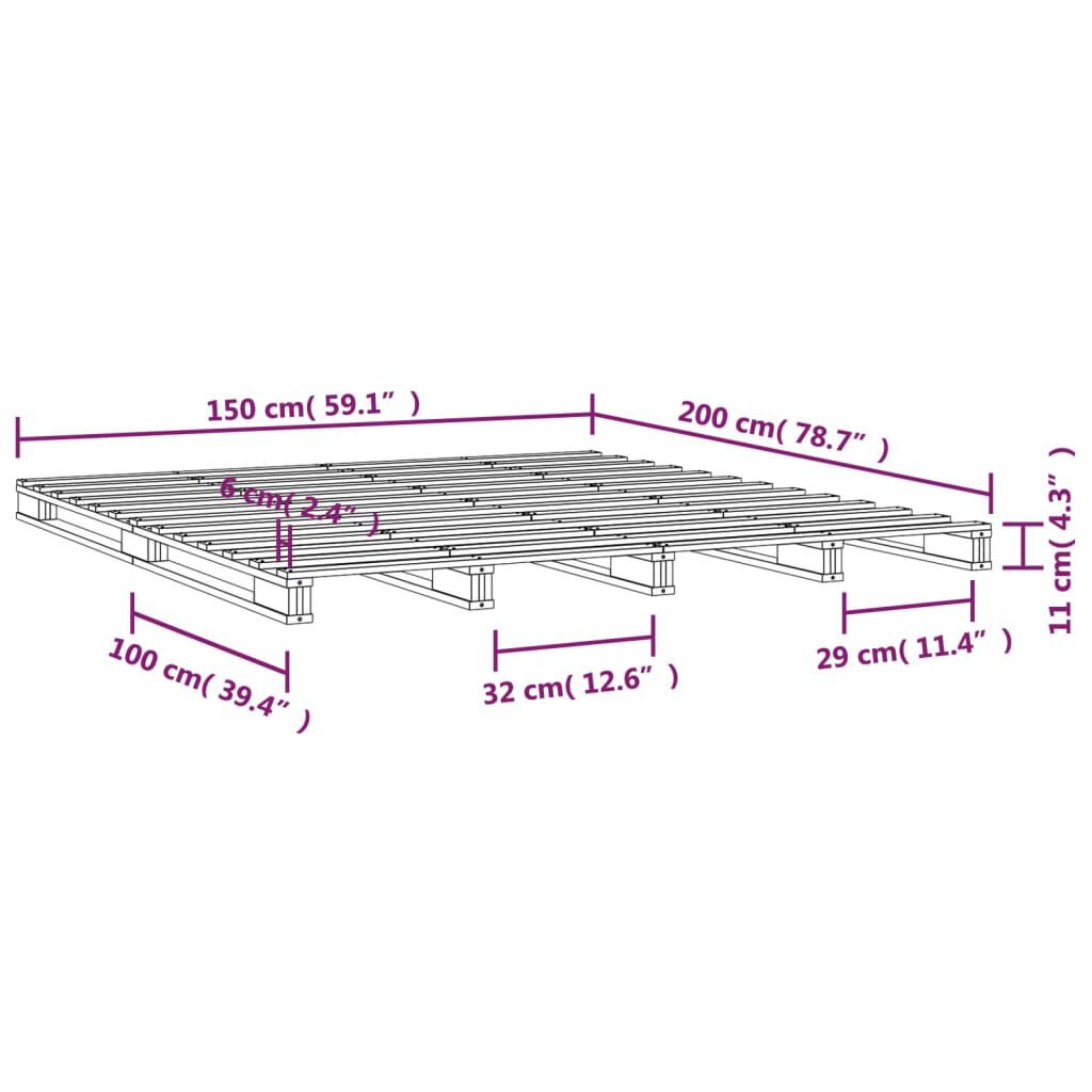 Pallet bed sales frame king