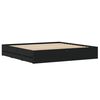 vidaXL Bed Frame with Drawers without Mattress Black 180x200 cm Super King