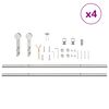vidaXL Sliding Door Hardware Kit 400 cm Stainless Steel Silver