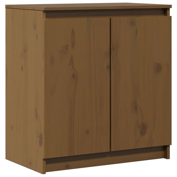 vidaXL Side Cabinet Honey Brown 60x36x65 cm Solid Pinewood