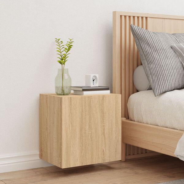 vidaXL TV Wall Cabinet Sonoma Oak 40.5x30x40 cm Engineered Wood