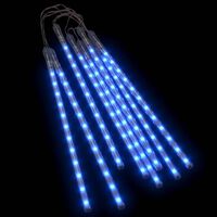 vidaXL Meteor Lights 8 pcs 30 cm Blue 192 LEDs Indoor Outdoor