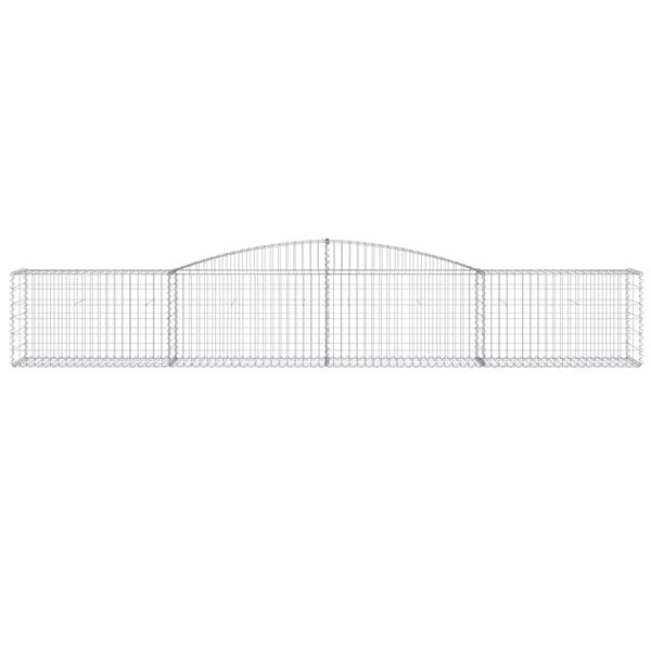 vidaXL Arched Gabion Basket 400x50x60/80 cm Galvanised Iron