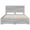 vidaXL Bed Frame with Drawer Grey Sonoma 150 x 200 cm Engineered Wood