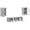 vidaXL TV Cabinet Set 4 pcs Concrete Grey Engineered Wood