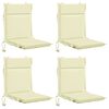 vidaXL Low Back Chair Cushion GEMERT 4 pcs 100% Polyester Cream